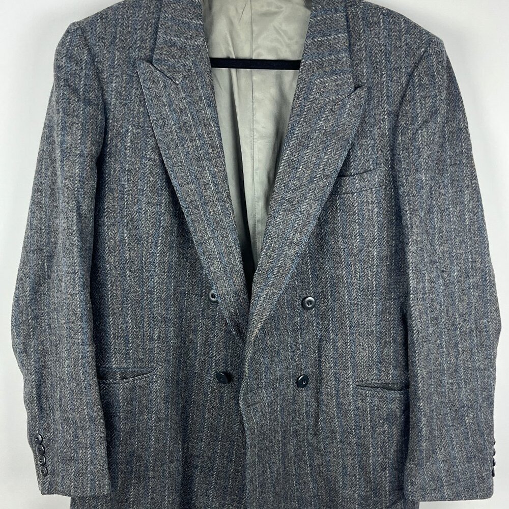Ricardo Wool Jacket Size 44 Gray Long Sleeve Double Breasted 4 Buttons Canada
